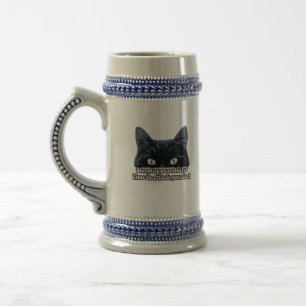 Hübsches Katzenmeme für Kätzchenbesitzer und Katze Bierglas