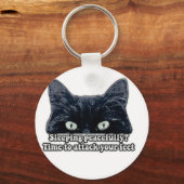 Hübsches Katzenmeme für Kätzchenbesitzer und Katze Schlüsselanhänger (Vorderseite)