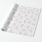 Hübsches Katzenmuster-Design-Geschenkpapier Geschenkpapier (Ungerollt)