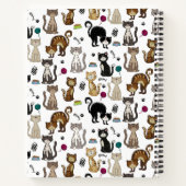 Hübsches Katzenmuster Notizblock (Rückseite)