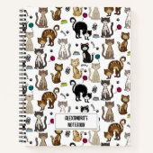 Hübsches Katzenmuster Notizblock (Vorderseite)