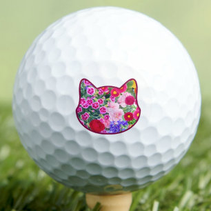 Hübsches Katzenmutter-Geschenk - Moderne florale K Golfball