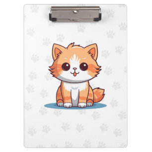 Hübsches Katzenpfoten-Clipboard mit ästhetischem K Klemmbrett