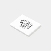 Hübsches Kind, das ich heute nicht wie Erwachsene Post-it Klebezettel (angewinkelt)