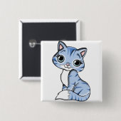 Hübsches Kitty-Abzeichen Button (Vorne & Hinten)
