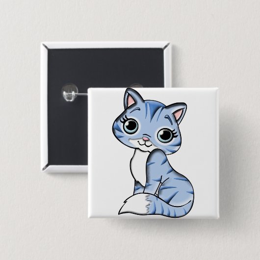 Hübsches Kitty-Abzeichen Button (Vorne & Hinten)