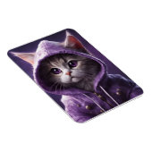 Hübsches Kitty in einem Lila Hoodie Magnet (Rechte Seite)