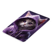 Hübsches Kitty in einem Lila Hoodie Magnet (Linke Seite)