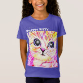 Hübsches Kitty-Mädchen-Shirt T-Shirt (Vorderseite)
