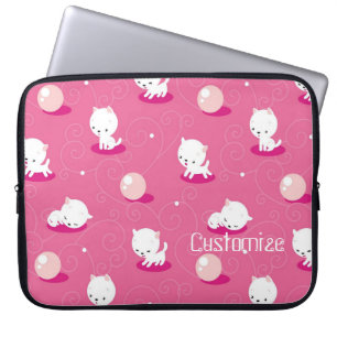Hübsches Kitty Pink Kittens Pattern Laptop-Sieb Laptopschutzhülle