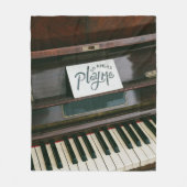 Hübsches Klavier Fleecedecke (Vorderseite)