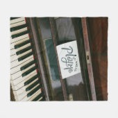 Hübsches Klavier Fleecedecke (Vorderseite (Horizontal))