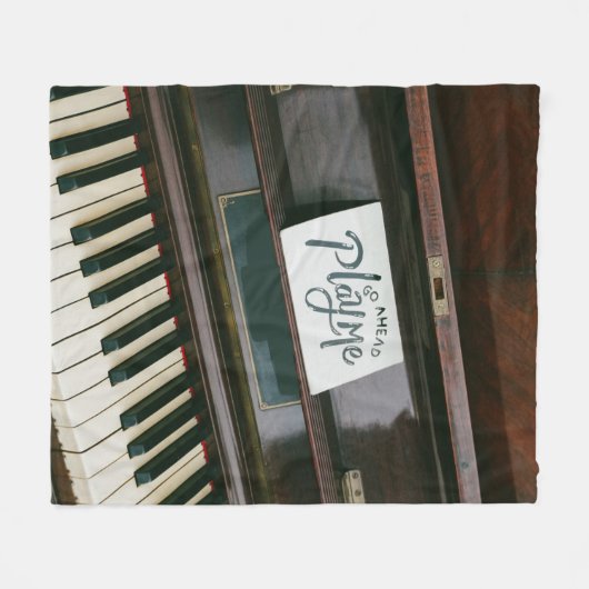 Hübsches Klavier Fleecedecke (Vorderseite (Horizontal))