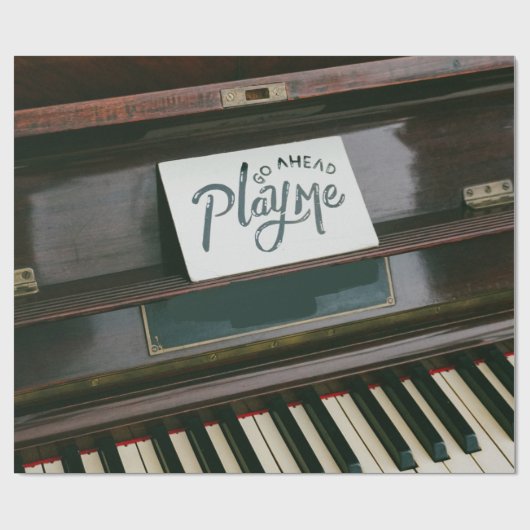 Hübsches Klavier Geschenkpapier (Flach)