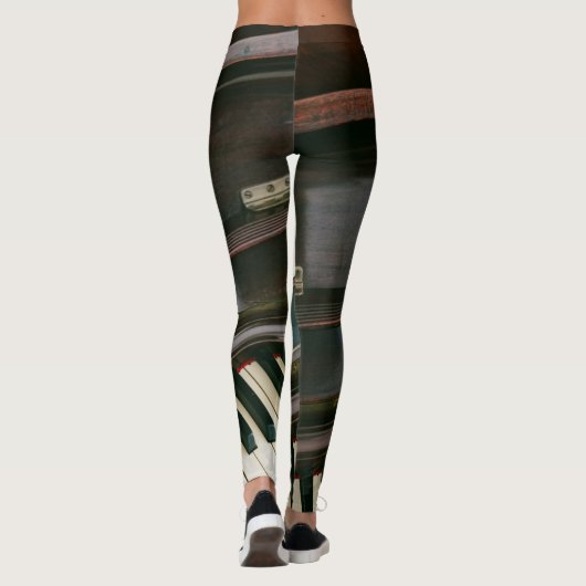 Hübsches Klavier Leggings (Rückseite)