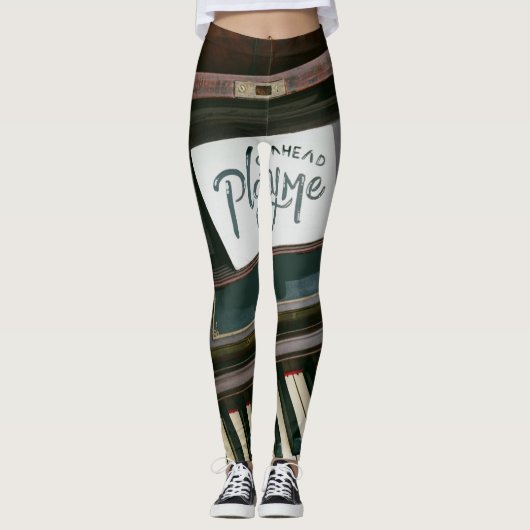 Hübsches Klavier Leggings (Vorderseite)