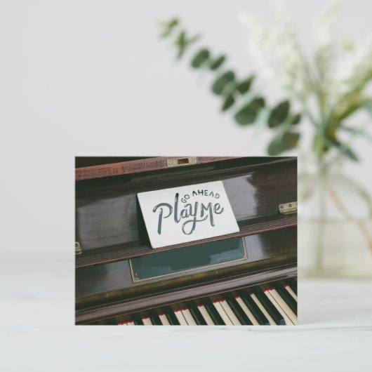 Hübsches Klavier Postkarte (Stehend Vorderseite)