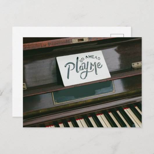 Hübsches Klavier Postkarte (Vorne/Hinten)