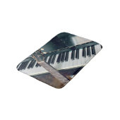 Hübsches Klavierdesign Badematte (Schrägansicht)