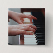 Hübsches Klavierdesign Button (Vorderseite)