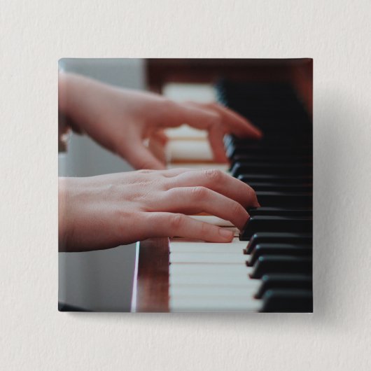 Hübsches Klavierdesign Button (Vorderseite)