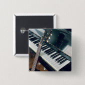 Hübsches Klavierdesign Button (Vorne & Hinten)