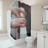 Hübsches Klavierdesign Duschvorhang (Beispiel)