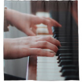 Hübsches Klavierdesign Duschvorhang (Vorderseite)