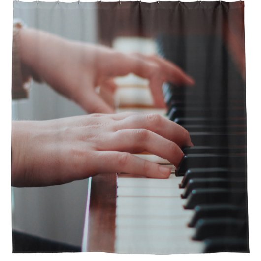 Hübsches Klavierdesign Duschvorhang (Vorderseite)