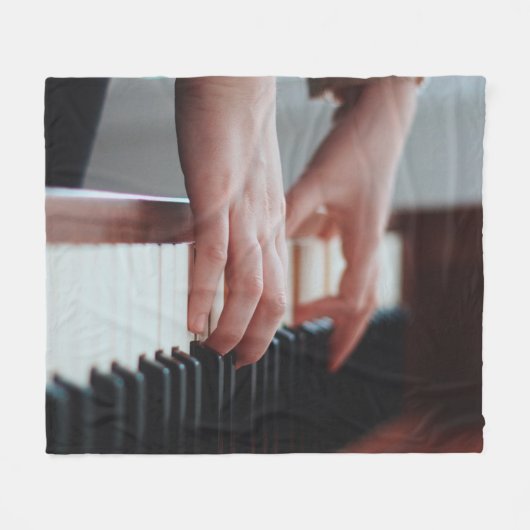 Hübsches Klavierdesign Fleecedecke (Vorderseite (Horizontal))