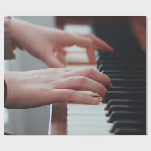 Hübsches Klavierdesign Geschenkpapier (Flach)