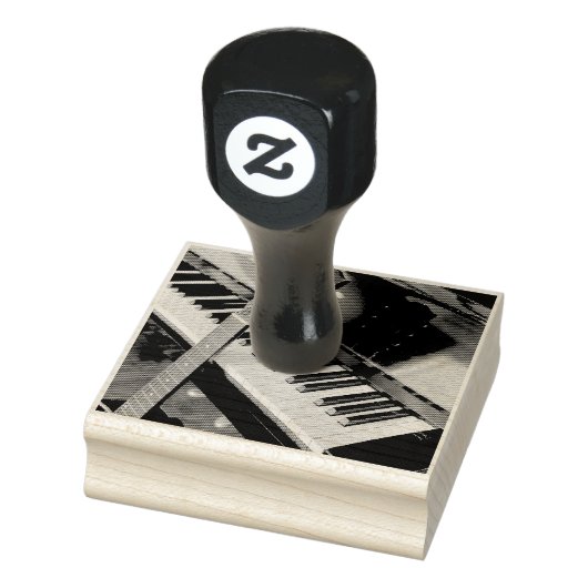 Hübsches Klavierdesign Gummistempel (Stempel)