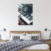 Hübsches Klavierdesign Leinwanddruck (Insitu (Schlafzimmer))