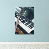 Hübsches Klavierdesign Leinwanddruck (Insitu (Holzboden))