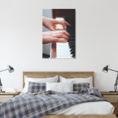 Hübsches Klavierdesign Leinwanddruck (Insitu (Schlafzimmer))