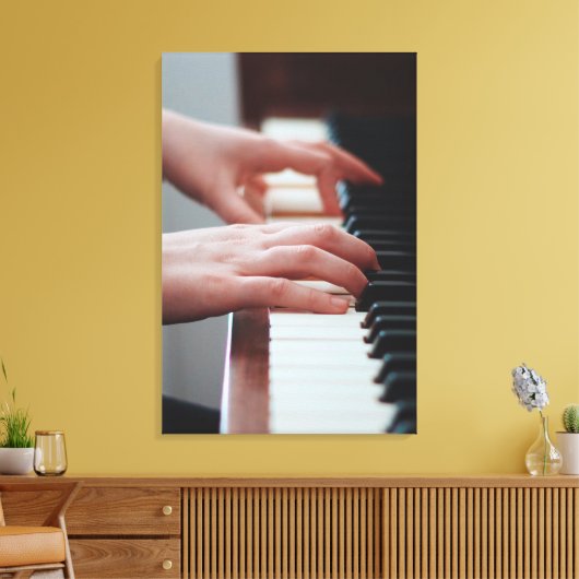 Hübsches Klavierdesign Leinwanddruck (Insitu (Wohnzimmer))