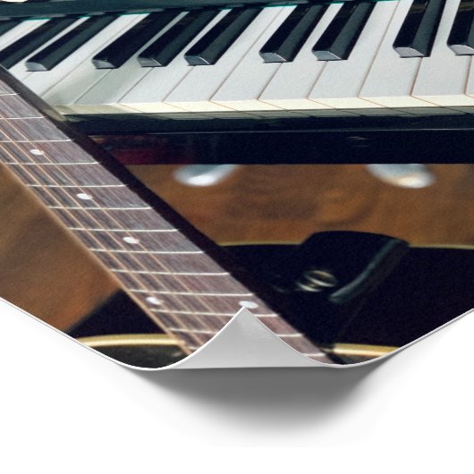 Hübsches Klavierdesign Poster (Ecke)