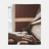 Hübsches Klavierwerk Fleecedecke (Vorderseite)