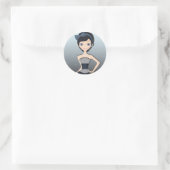 Hübsches Kleid Runder Aufkleber (Tasche)