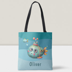 Hübsches kleines blaues U-Boot Tasche