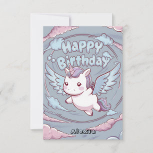 Hübsches Kleines Einhorn Geburtstag Karte