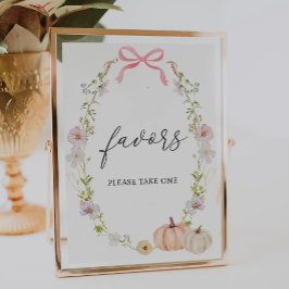 Hübsches kleines Kürbisbaby-Duschgelfavoriten Schi Poster