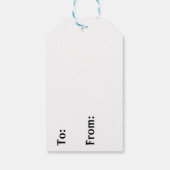 Hübsches kleines Mädchen mit Teddybär Geschenkanhänger (Rückseite)