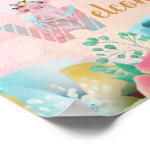 Hübsches kleines Schweinefleisch Kinderzimmer Poster (Ecke)