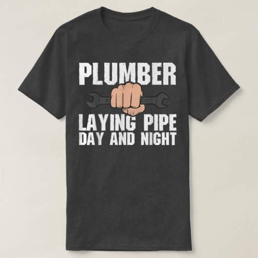 Hübsches Klempner T-Shirt Klempner Lay Pipe Day &  (Design vorne)