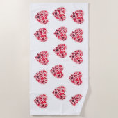 Hübsches Konfetti-Muster | Spielgeschenk mit persö Strandtuch (Vorderseite)