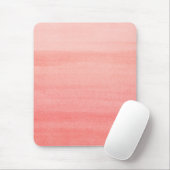 Hübsches Korallenrosa Ombre Wasserfarbmuster Mousepad (Mit Mouse)