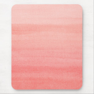 Hübsches Korallenrosa Ombre Wasserfarbmuster Mousepad