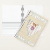 Hübsches Kraftpapier mit schottischem Herz und Spi Notizblock (Innen)