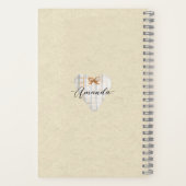 Hübsches Kraftpapier mit schottischem Herz und Spi Notizblock (Rückseite)